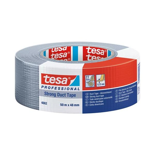 Tesa 4662 - nastro telato Extra Forte grigio - 50x48