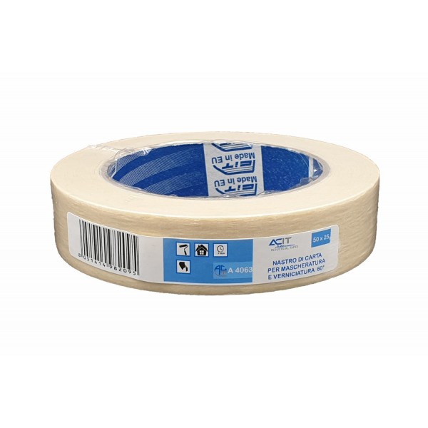 Nastro di carta per mascheratura, verniciatura, 50 x 25mm