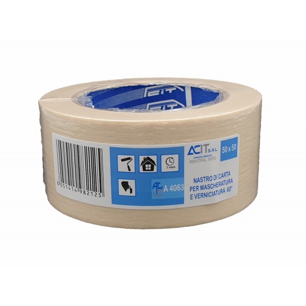 Nastro di carta per mascheratura, verniciatura, 50 x 50mm