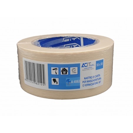 Nastro di carta per mascheratura, verniciatura, 50 x 50mm Nastro di carta per mascheratura, verniciatura, 50 x 50mm