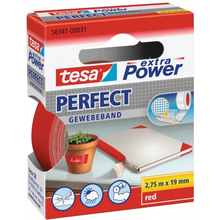 Tesa Extra Power 56341 Rosso - 2,75 mt x 19 mm Tesa Extra Power 56341 Rosso - 2,75 mt x 19 mm