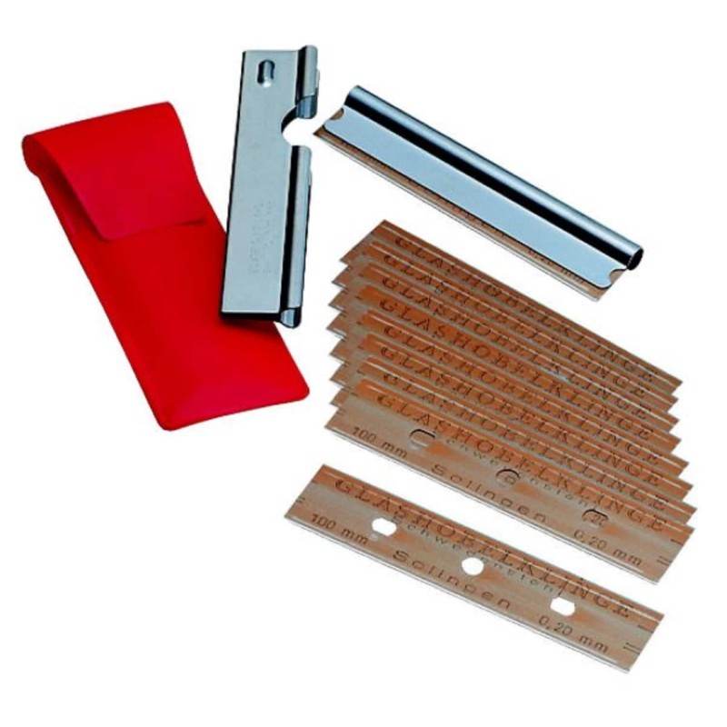 Raschietto Clips portalame con 10 lame in acciaio