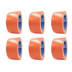 Duct tape - Orange - 50 mm x 25 mt - 6 rolls pack