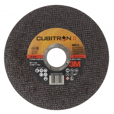 3M Cubitron II Disco da taglio T41 125 mm 1,6 mm 22 mm PN 65455