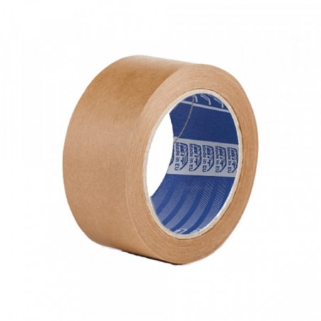 Nastro di carta marrone con adesivo in gomma naturale 50m x 50mm Nastro di carta marrone con adesivo in gomma naturale 50m x 50mm