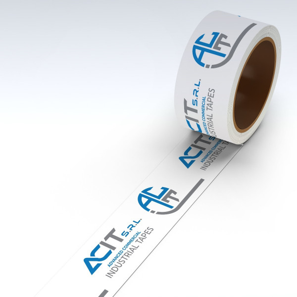 Nastro Adesivo in Carta Personalizzato sino 4 Colori su Base Bianca o Marrone