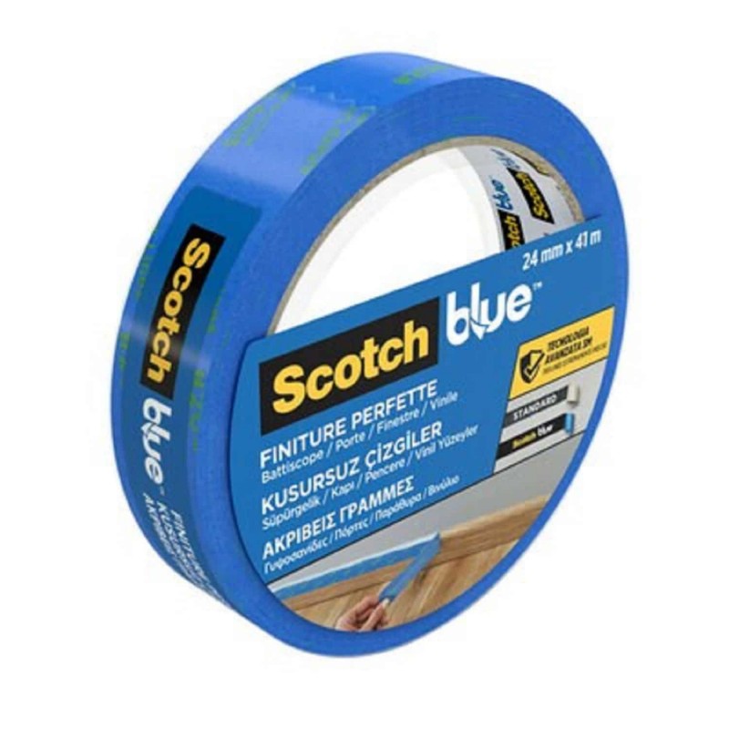 ScotchBlue Nastro di mascheratura ad alte prestazioni per linee impeccabili 2093 UK, 24 mm x 41 m