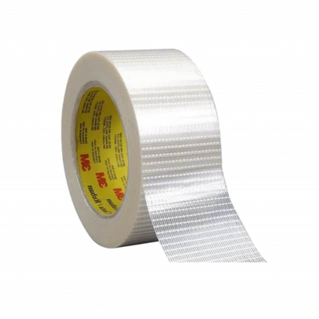 Nastro adesivo rinforzato 3M 8959 in polipropilene con fibre di vetro tramato 25 mm x 50 m
