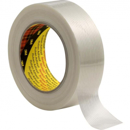 Nastro adesivo rinforzato 3M 8956 in polipropilene con fibre di vetro unidirezionali 25 mm x 50 m Nastro adesivo rinforzato 3M 8956 in polipropilene con fibre di vetro unidirezionali 25 mm x 50 m