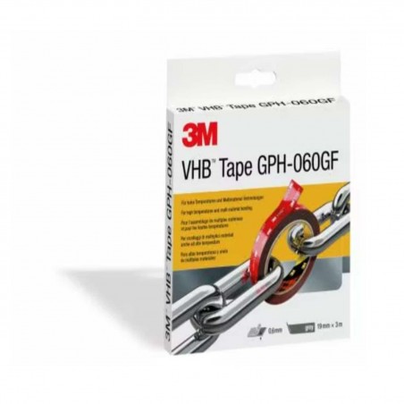 Nastro 3M VHB GPH-060GF, Grigio, 19 mm x 3 m, 0.6 mm Nastro 3M VHB GPH-060GF, Grigio, 19 mm x 3 m, 0.6 mm