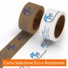 Nastro Adesivo in Carta Personalizzato sino 4 Colori su Base Bianca o Marrone