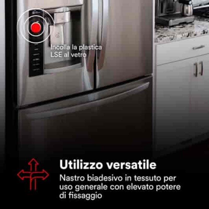 Nastro biadesivo in tessuto 3M 56412, Transparent, 25 mm x 50 m