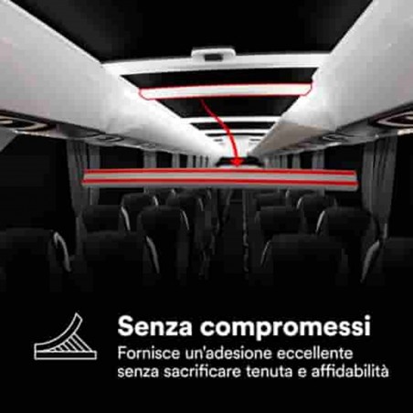 Nastro 3M VHB LVO-160BF, Nero, 1220 mm x 33 m, 1.6 mm, liner in film