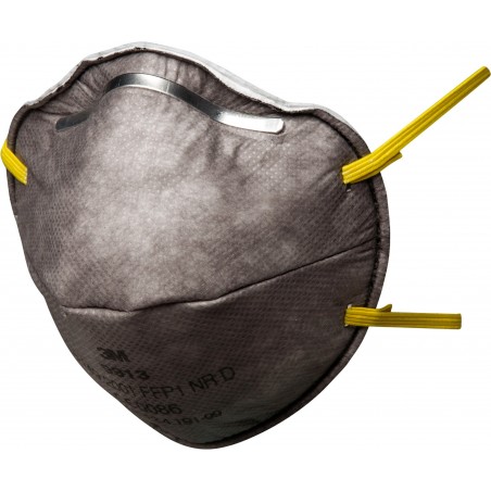 3M™ Respiratore monouso 9913, con carboni attivi (per Vapori Organici), FFP1 NR D, senza valvola 3M™ Respiratore monouso 9913, con carboni attivi (per Vapori Organici), FFP1 NR D, senza valvola
