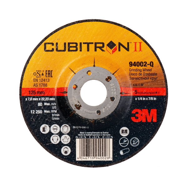 3M™ Cubitron™ II Disco da sbavo T27 125mm PN94002