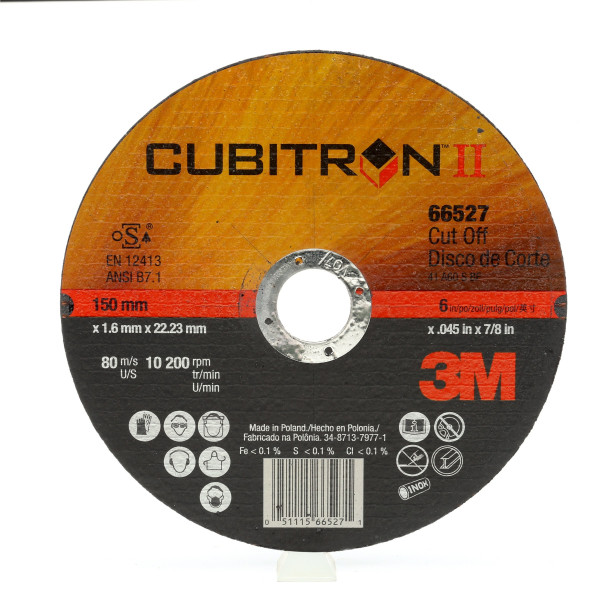 3M™ Cubitron™ II Disco da taglio T41 230 mm 2 mm 22 mm PN 65463