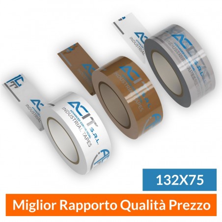 Nastro Adesivo Personalizzato Polipropilene Standard Mis. 132x75 Nastro Adesivo Personalizzato Polipropilene Standard Mis. 132x75