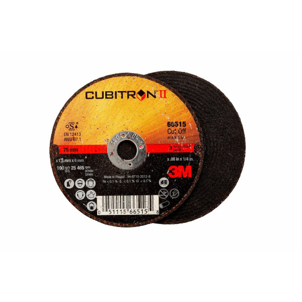 3M™ Cubitron™ II Disco da taglio T41 125 mm 1 mm 22 mm PN 65512