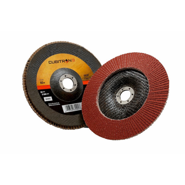 3M™ Cubitron™ II Disco lamellare 969F, 115 mm, 40+, Piatto