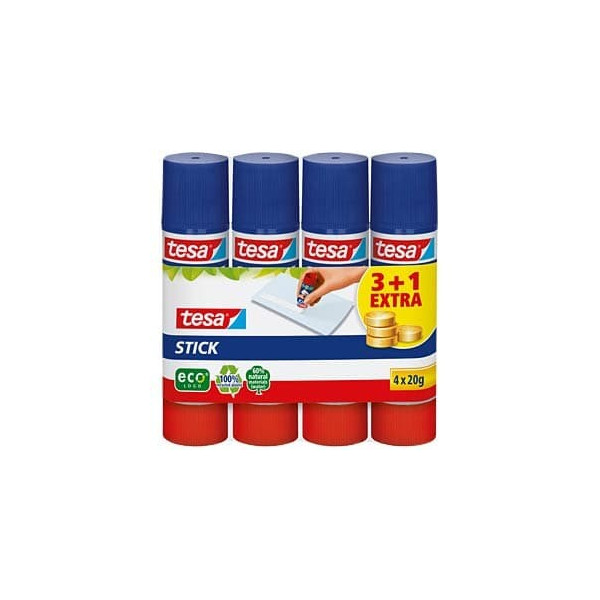 TESA 57088 Colla Stick Ecologo® 4 x 20 gr