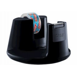 TESA 53827 Easy Cut Dispenser Compact Nero con Crystal Clear 10x15
