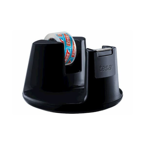 TESA 53827 Easy Cut Dispenser Compact Nero con Crystal Clear 10x15