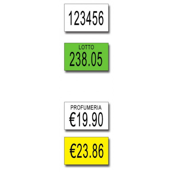 Etichette 18x11 - Bianche - Rettangolare - Adesivo Permanente