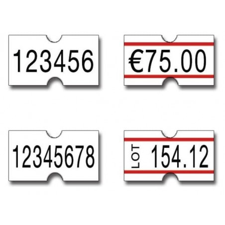 Etchette 21x12 Riga Rossa Rettangolare - Adesivo Permanente Etchette 21x12 Riga Rossa Rettangolare - Adesivo Permanente