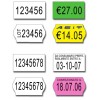 12x22 Labels - White - Shaped - Removable Adhesive