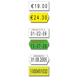 Etichette 26x12 - Bianche- Sagomata- Adesivo Removibile