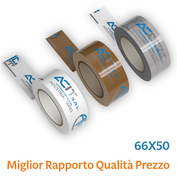 Nastro Adesivo Personalizzato Polipropilene Standard Mis. 66 mt