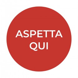 Adesivo segnaletico per pavimento ASPETTA QUI