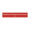 Flooring warning adhesive RISPETTA LA DISTANZA - FRECCIA (RESPECT THE DISTANCE - INDICATOR)