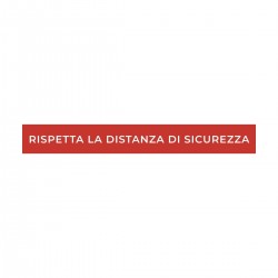 Adesivo segnaletico per pavimento RISPETTA LA DISTANZA